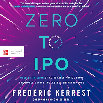 Zero to IPO – omslag til lydbogen af Frederic Kerrest