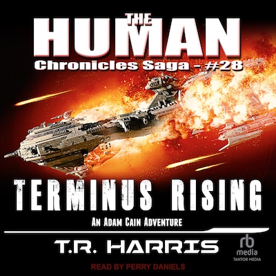 Terminus Rising – omslag til lydbogen af T.R. Harris