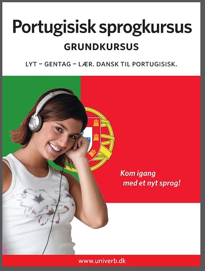 Portugisisk sprogkursus Grundkursus – omslag til lydbogen af Univerb