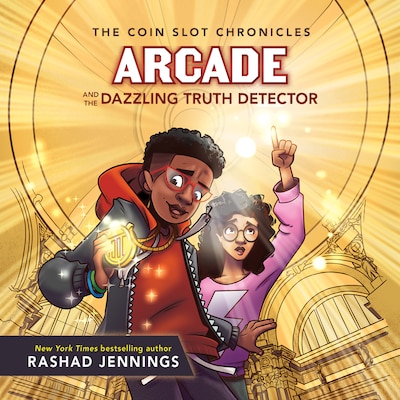 Arcade and the Dazzling Truth Detector – omslag til lydbogen af Rashad Jennings
