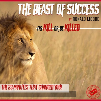 The Beast Of Success – omslag till ljudboken av Ronald Moore