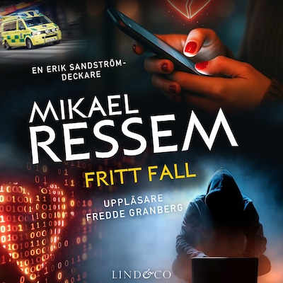 Fritt fall – omslag till ljudboken av Mikael Ressem