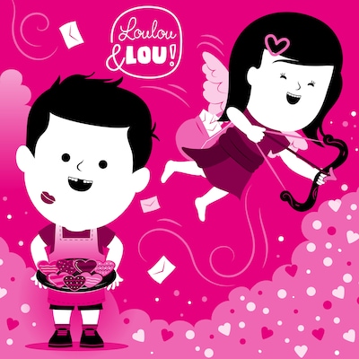 Valentijnsdag – omslag van het luisterboek van Loulou en Lou