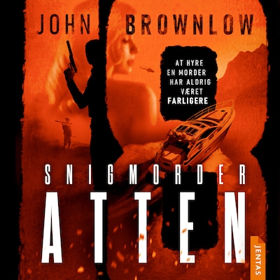 Snigmorder Atten – omslag til lydbogen af John Brownlow