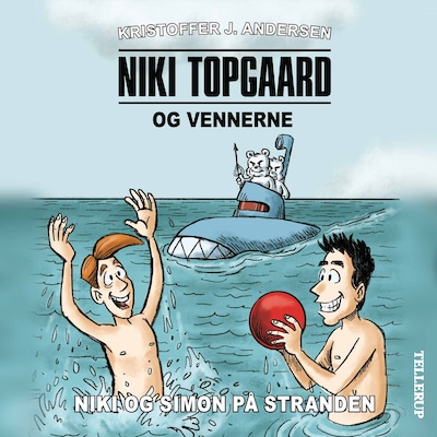 Niki Topgaard og vennerne #2: Niki og Simon på stranden – omslag til lydbogen af Kristoffer J. Andersen