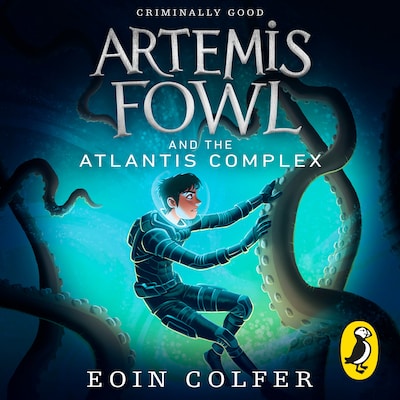 Artemis Fowl and the Atlantis Complex – omslag til lydbogen af Eoin Colfer