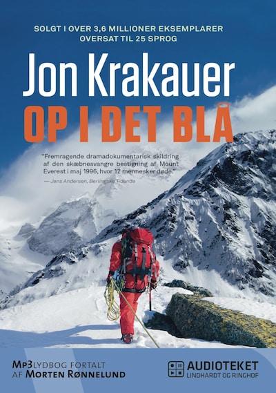 Op i det blå – omslag til lydbogen af Jon Krakauer