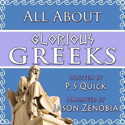 All About Glorious Greeks – omslag til lydbogen af PS Quick