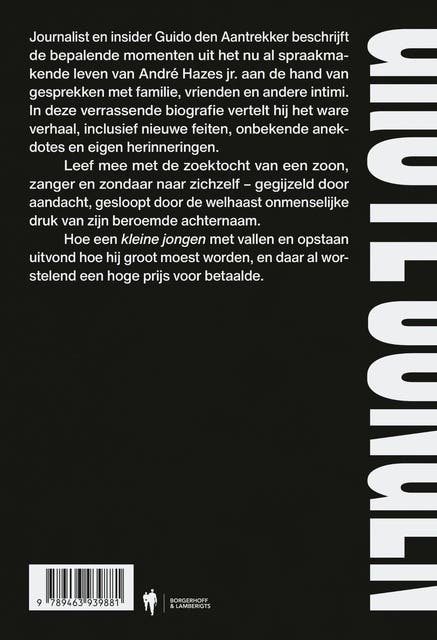 Grote jongen: Zoon, zanger, zondaar. André Hazes – omslag van het luisterboek van Guido den Aantrekker