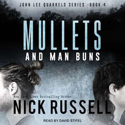 Mullets and Man Buns – omslag til lydbogen af Nick Russell