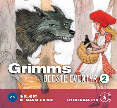 Grimms bedste eventyr 2 – omslag til lydbogen af Brødrene Grimm