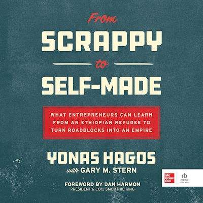 From Scrappy to Self-Made – omslag til lydbogen af Yonas Hagos