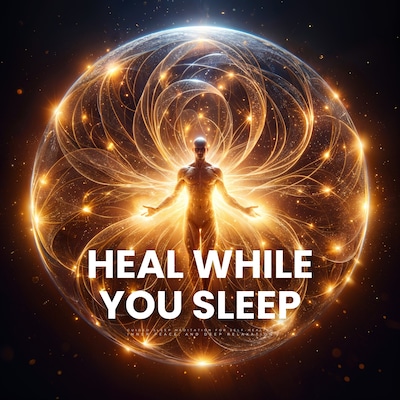 Quantum Calm – Deep Healing for Mind & Body – Heal While You Sleep – omslag til lydbogen af Heal While You Sleep