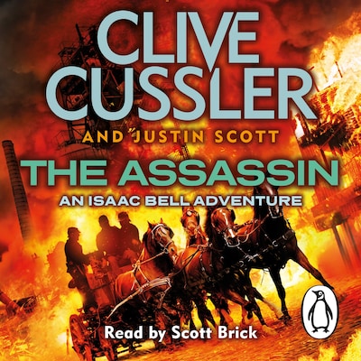 The Assassin – omslag til lydbogen af Clive Cussler, Justin Scott
