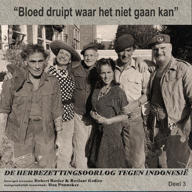“Bloed druipt waar het niet gaan kan” – omslag van het luisterboek van Robert Rosier,Roelant Radier