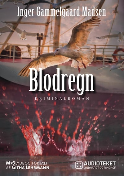 Blodregn – omslag til lydbogen af Inger Gammelgaard Madsen