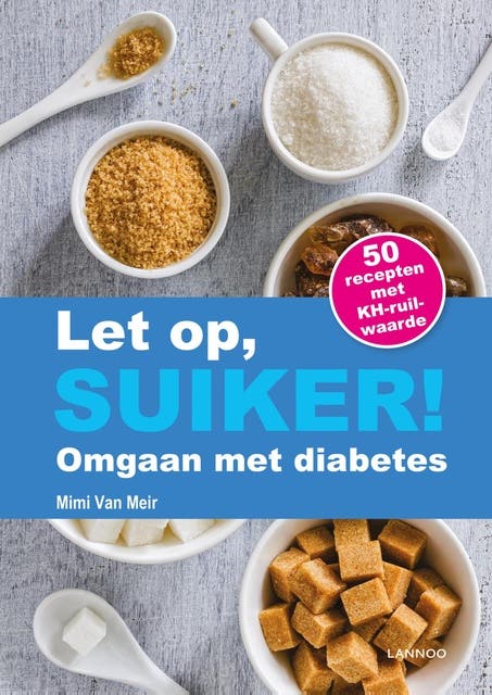 Let op, suiker!: omgaan met diabetes – omslag van het luisterboek van Mimi van Meir