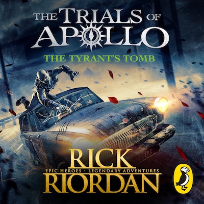 The Tyrant's Tomb (The Trials of Apollo Book 4) – omslag til lydbogen af Rick Riordan