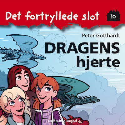 Det fortryllede slot 10: Dragens hjerte – omslag til lydbogen af Peter Gotthardt