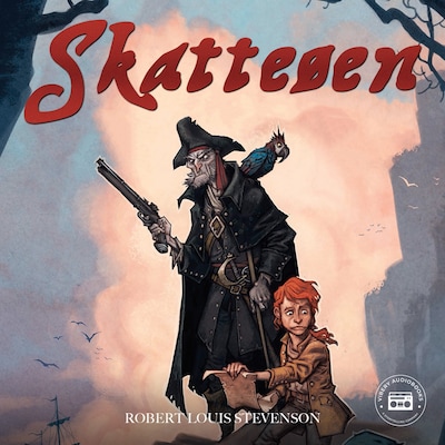 Skatteøen – omslag til lydbogen af Maj Bylock, Robert Louis Stevenson