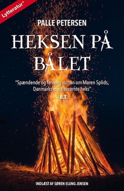 Heksen på bålet – omslag til lydbogen af Palle Petersen