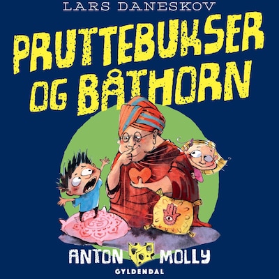 Anton & Molly - Pruttebukser og båthorn – omslag til lydbogen af Lars Daneskov