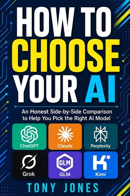 How To Choose Your AI: An Honest Side-by-Side Comparison to Help You Pick the Right AI Model – omslag til lydbogen af Tony Jones