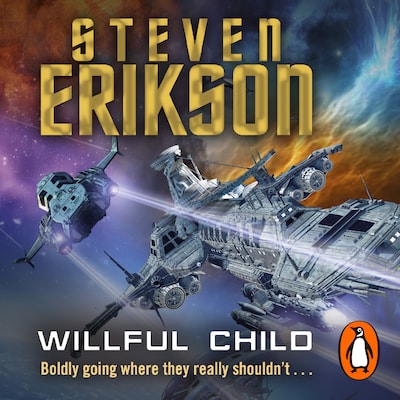 Willful Child – omslag til lydbogen af Steven Erikson