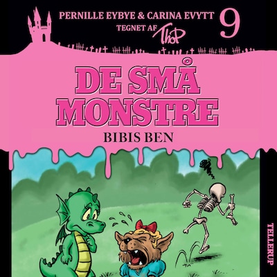 De små monstre #9: Bibis ben – omslag til lydbogen af Carina Evytt, Pernille Eybye