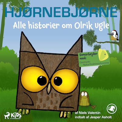 Hjørnebjørne - Alle historier om Olrik Ugle – omslag til lydbogen af Niels Valentin