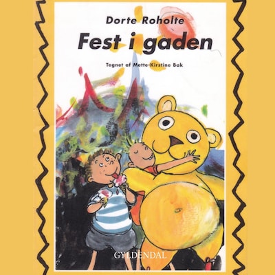 Adam og Emil 3 - Fest i gaden – omslag til lydbogen af Dorte Roholte