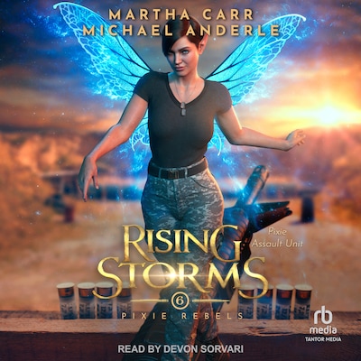 Rising Storms – omslag til lydbogen af Martha Carr, Michael Anderle