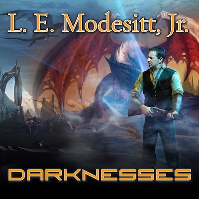 Darknesses – omslag til lydbogen af L. E. Modesitt, Jr.