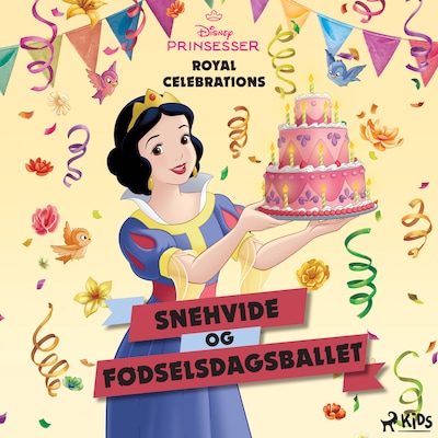 Snehvide og fødselsdagsballet – omslag til lydbogen af Disney