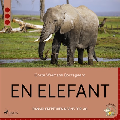 En elefant – omslag til lydbogen af Grete Wiemann Borregaard