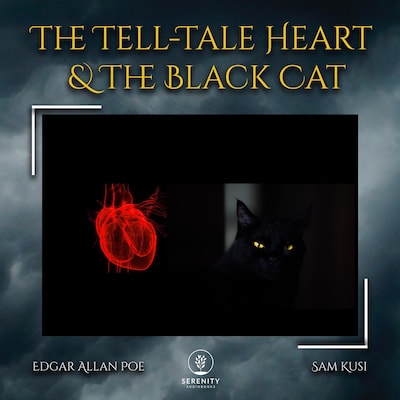 The Tell-Tale Heart & The Black Cat – omslag til lydbogen af Edgar Allan Poe