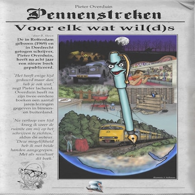 Pennenstreken – omslag van het luisterboek van Pieter Overduin