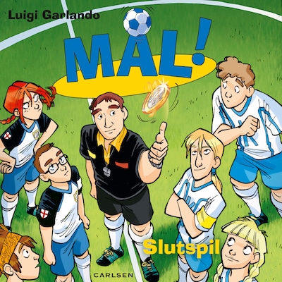 Mål! 20 - Slutspil – omslag til lydbogen af Luigi Garlando