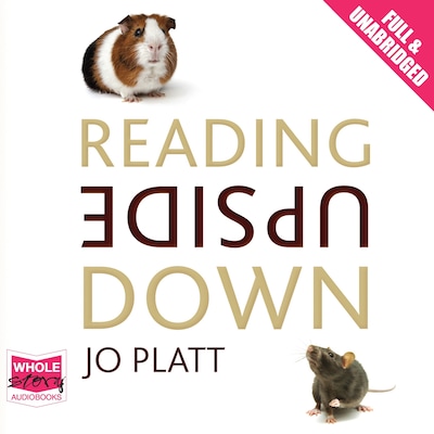 Reading Upside Down – omslag til lydbogen af Jo Platt