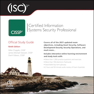 (ISC)2 CISSP Certified Information Systems Security Professional Official Study Guide 9th Edition – omslag til lydbogen af Mike Chapple, James Michael Stewart, Darril Gibson