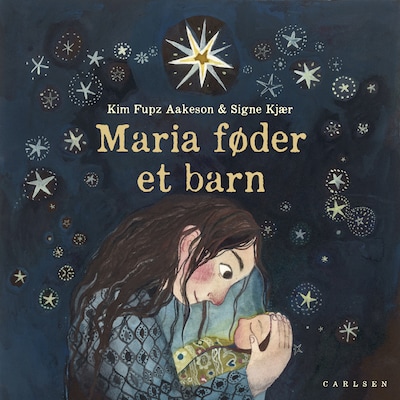 Maria føder et barn – omslag til lydbogen af Kim Fupz Aakeson