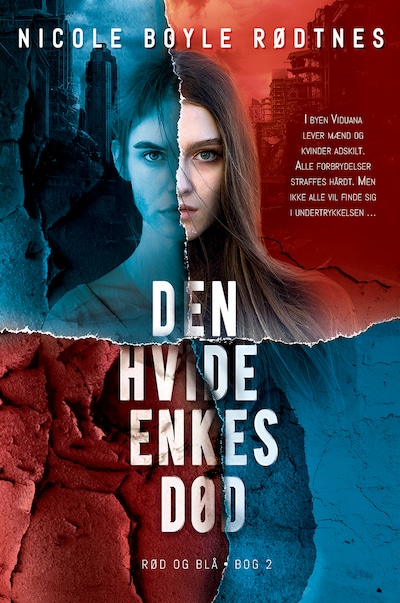 Rød og blå 2: Den hvide enkes død – omslag til lydbogen af Nicole Boyle Rødtnes