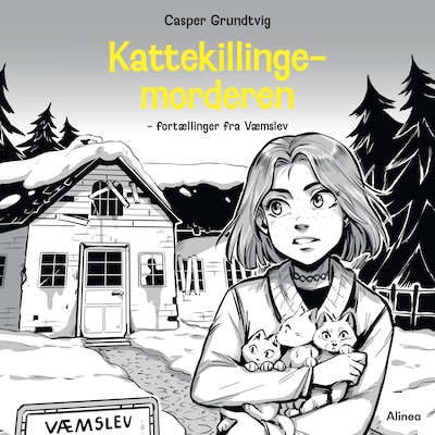 Kattekillingemorderen - fortællinger fra Væmslev – omslag til lydbogen af Casper Grundtvig