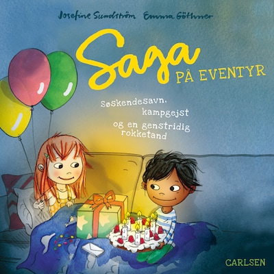 Saga på eventyr (2) - søskendesavn, kampgejst og en genstridig rokketand – omslag til lydbogen af Josefine Sundström