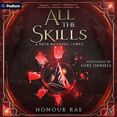 All the Skills 5: A Deck-Building LitRPG – omslag til lydbogen af Honour Rae