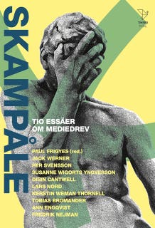 Skampåle : Tio essäer om mediedrev – omslag till ljudboken av Ann Engqvist,Fredrik Nejman,Jack Werner,Kerstin Weman,Lars Nord,Oisín Cantwell,Per Svensson,Susanne Wigorts,Tobias Bromander