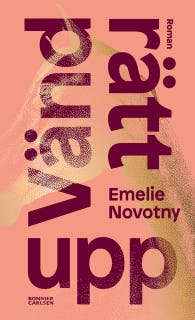 Vänd rätt upp – omslag till ljudboken av Emelie Novotny