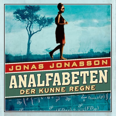 Analfabeten der kunne regne – omslag til lydbogen af Jonas Jonasson