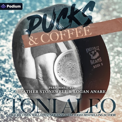 Pucks and Coffee – omslag til lydbogen af Toni Aleo