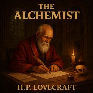The Alchemist – omslag van het luisterboek van H.P. Lovecraft
